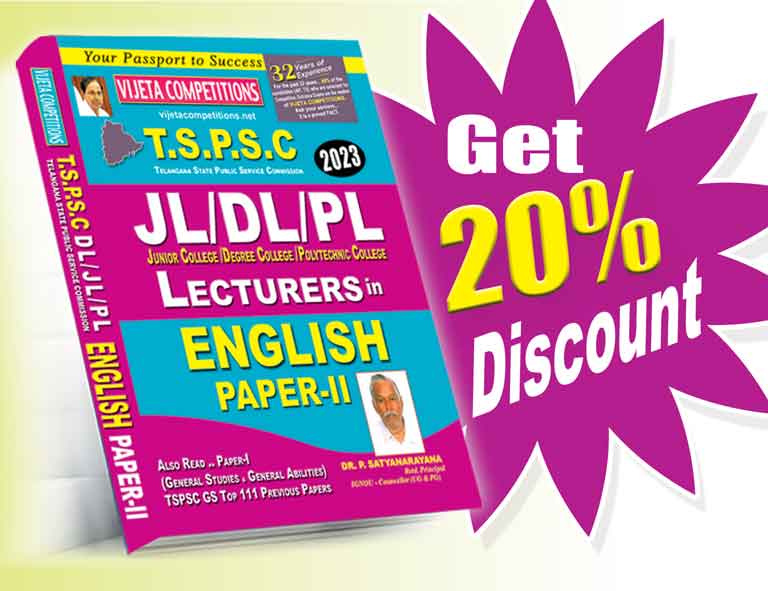 TSPSC-JL-English TSPSC Jr.Lecturers, Degree Lecturers Polyytechnic Lecturers in English (Rs. 649) - Image 1