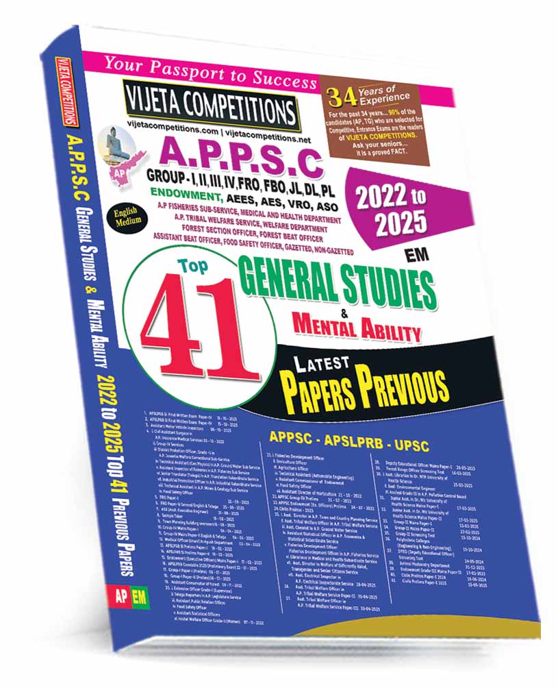 APPSC-GS-Top-41-EM-2025 APPSC General Studies & Mental Ability Top 41 Previous Papers (English Medium) (Rs. 299) - Image 1
