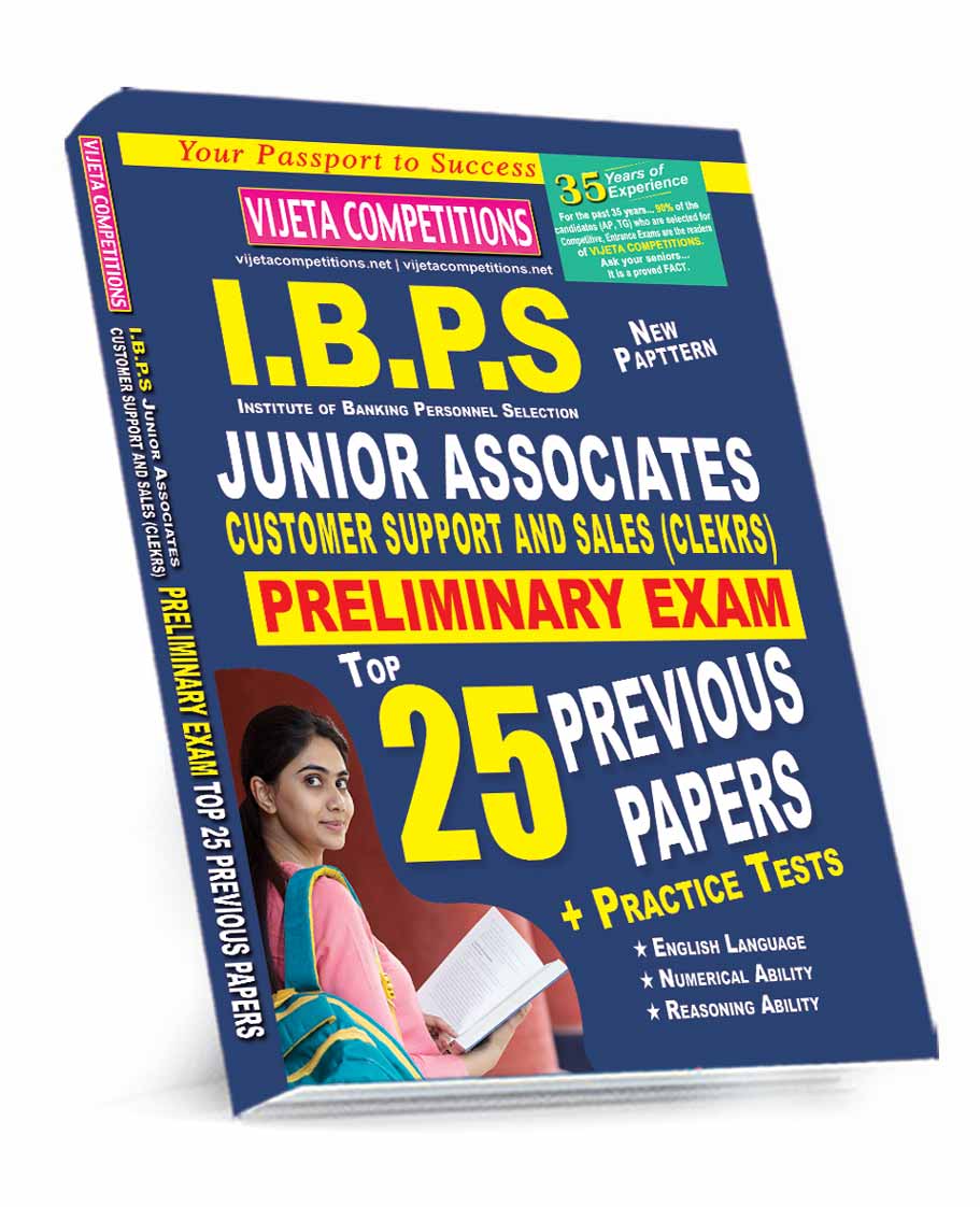 IBPS-Top-25-Sep-2026 IBPS Customer Service Associates (Clerks) Preliminary Exam Top 25 Previous Papers (Rs. 399) English Medium - Image 1
